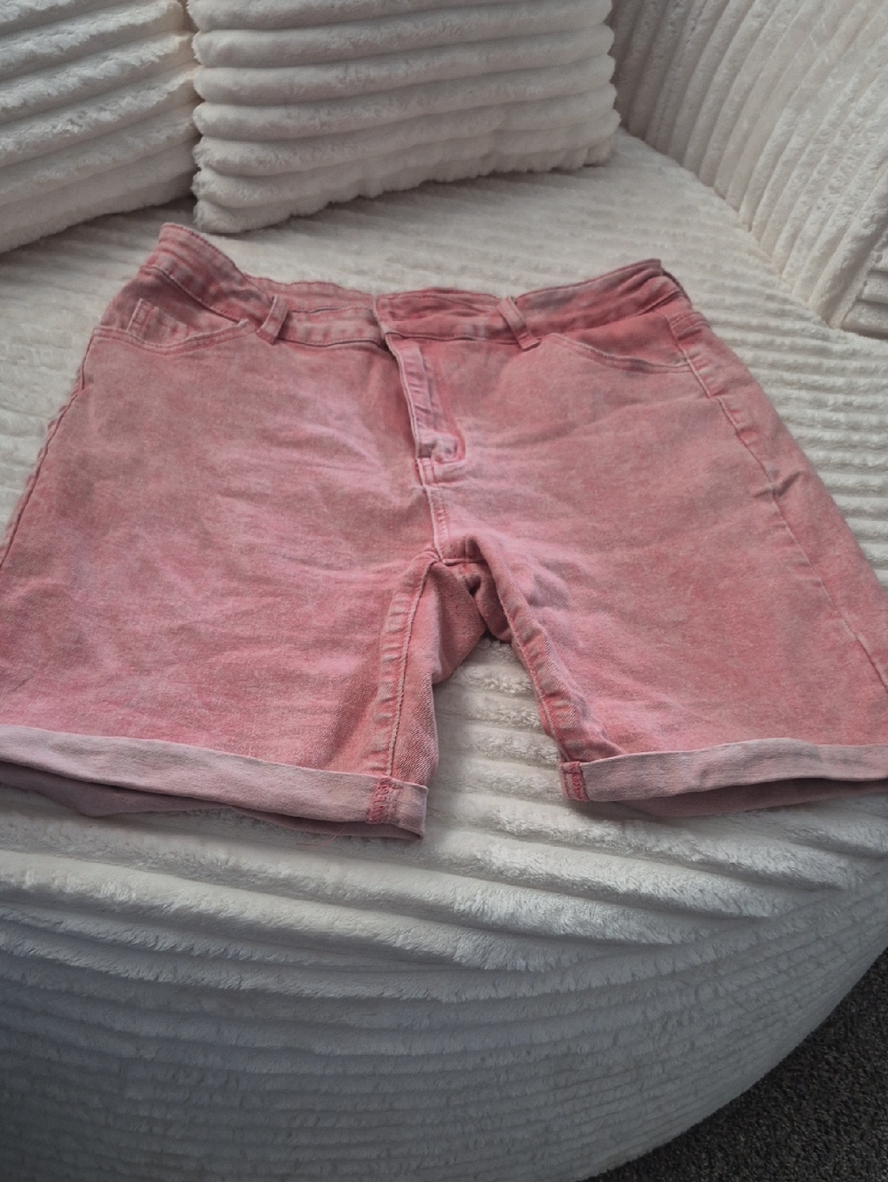 Women's Pink Casual Cotton Shorts